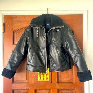 Gap Leather Sherpa Lined Coat